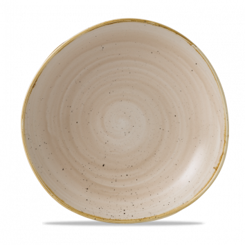 Stonecast Nutmeg Cream Round Trace Bowl 9 7/8"  Box 12