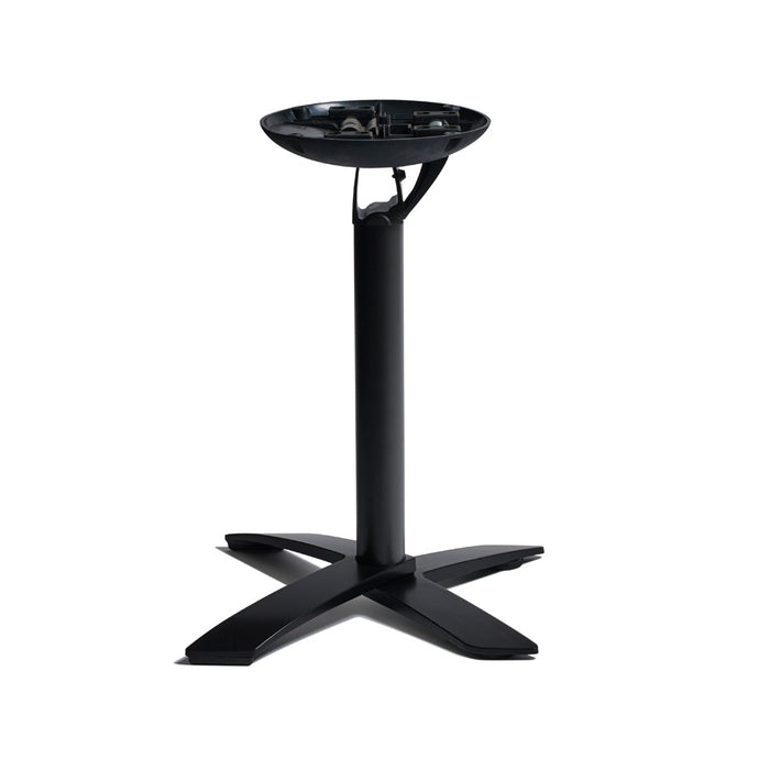 Premium durable flip-top aluminium stacking table bases                           Comes with adjustable feet Ability to stack when not in use