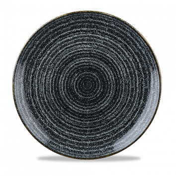 Studio Prints Charcoal Black Evolve Coupe Plate 11.25" Box 12