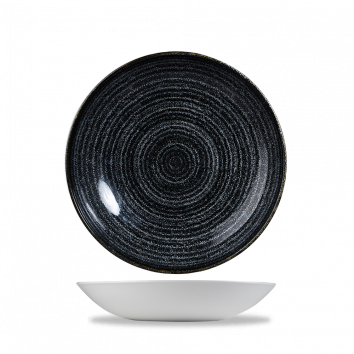 Studio Prints Charcoal Black  Coupe Bowl 7.25" Box 12