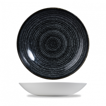 Studio Prints Charcoal Black Evolve Coupe Bowl 9.75" Box 12