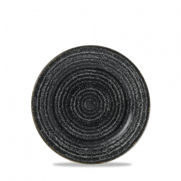 Studio Prints Charcoal Black Evolve Coupe Plate 6.5" Box 12
