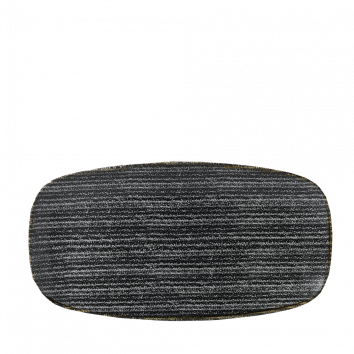 Studio Prints Charcoal Black  Chefs Oblong Plate 11 3/4X6" Box 12