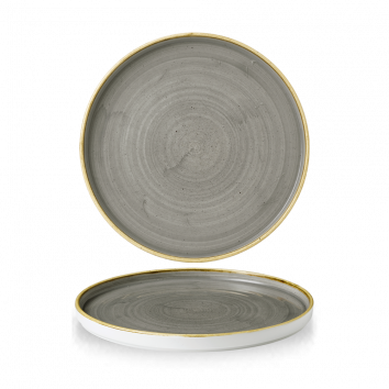 Stonecast Grey  Walled Plate 10 2/8" Box 6