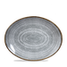 Studio Prints Stone Grey Orbit Oval Coupe Plate 12.5" Box 12