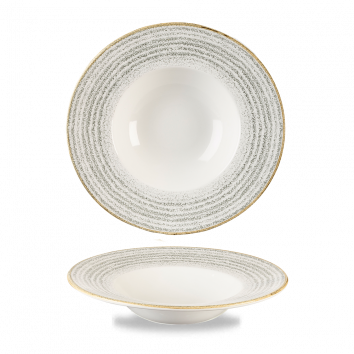 Studio Prints Stone Grey Profile Wide Rim Bowl Med 9.4" Box 12