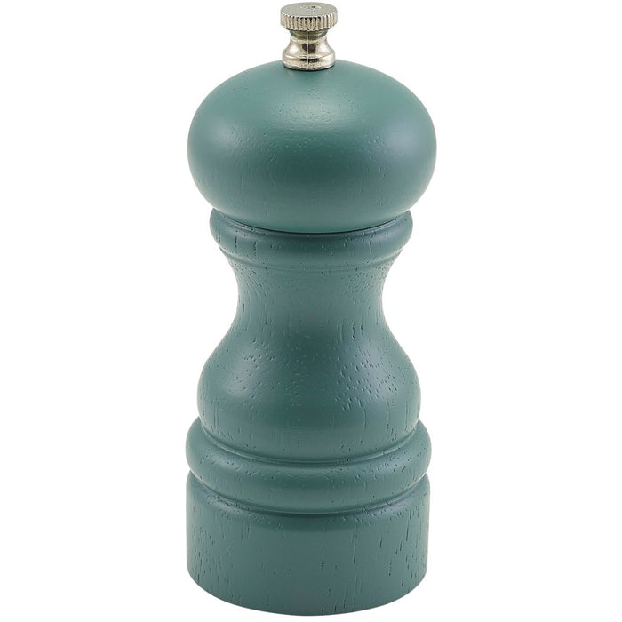 Olive Green Wooden Salt/Pepper Grinder 13cm