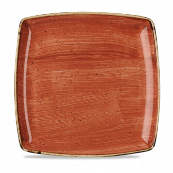 Stonecast Orange  Deep Square Plate 10.25" Box 6