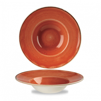 Stonecast Orange Profile Wide Rim Bowl Med 9.4" Box 12