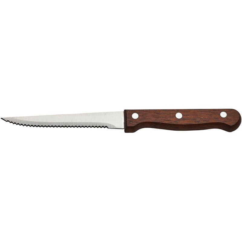 Steak Knife Dark Wood Handle Full Tang (Dozen)