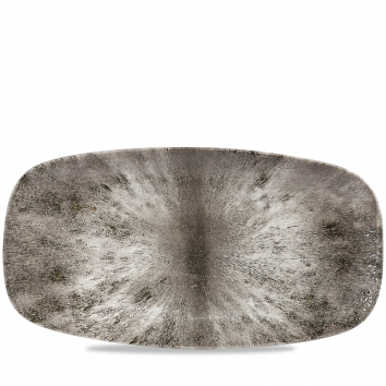 Stone Quartz Black  Chefs Oblong Plate 13 7/8X7 3/8" Box 6
