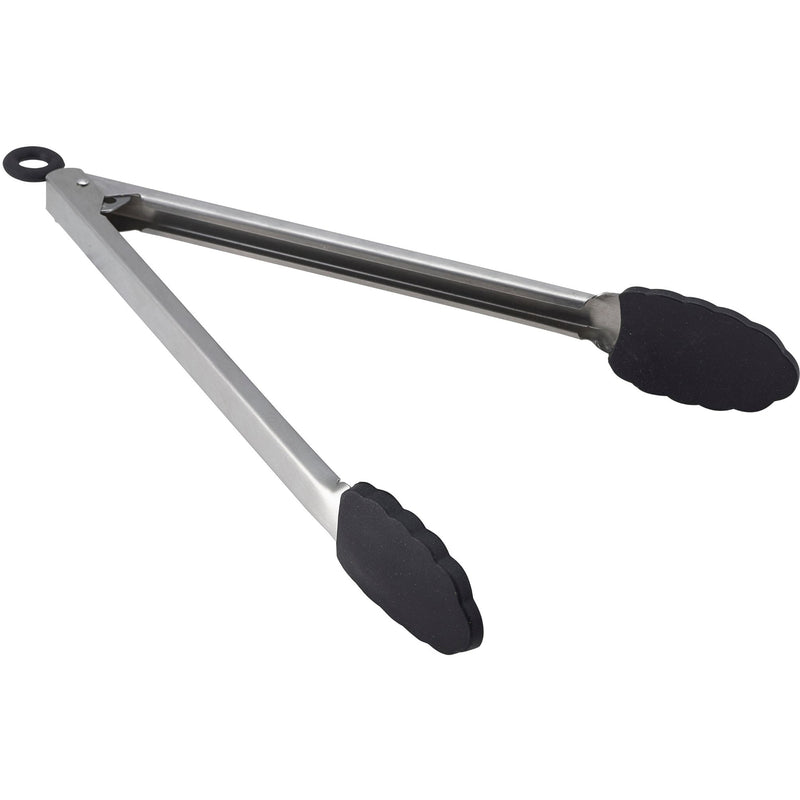 St/St Locking Tongs with Silicone Tip 30cm/12"