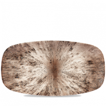 Stone Zircon Brown  Chefs Oblong Plate 13 7/8X7 3/8" Box 6