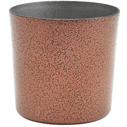 Stainless Steel Serving Cup 8.5 x 8.5cm Hammered Copper