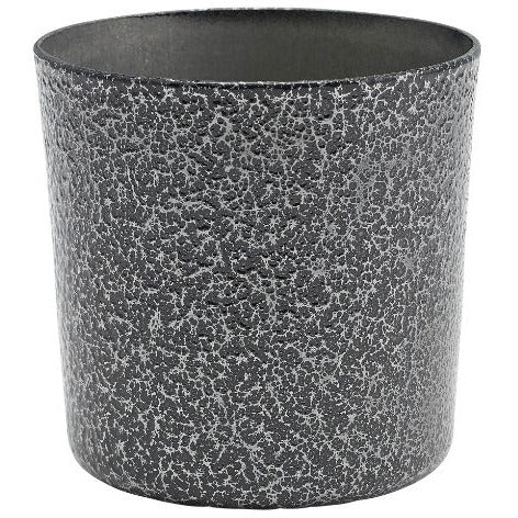 Stainless Steel Serving Cup 8.5 x 8.5cm Hammered Silver