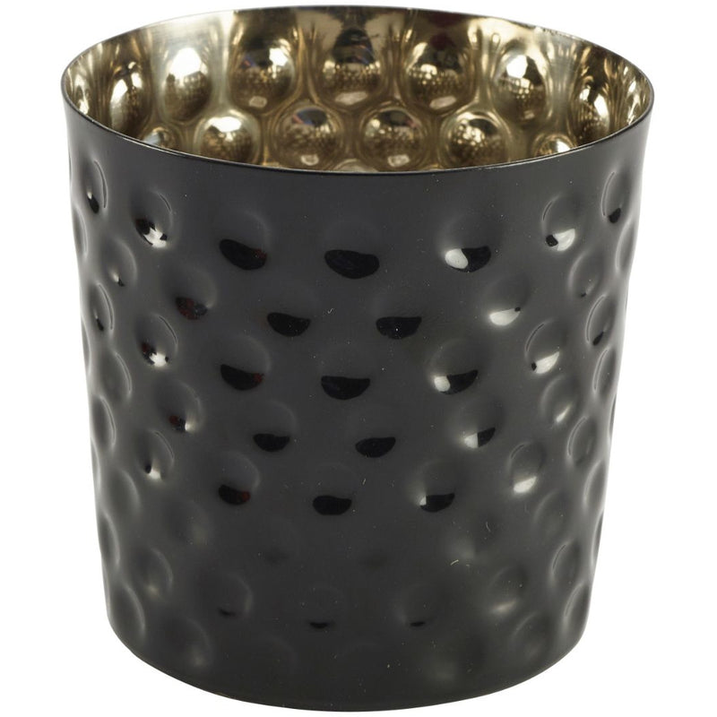 Black Hammered Stainless Steel Serving Cup 8.5 x 8.5cm