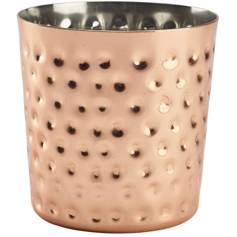 Hammered Copper Plated Serving Cup 8.5 x 8.5cm