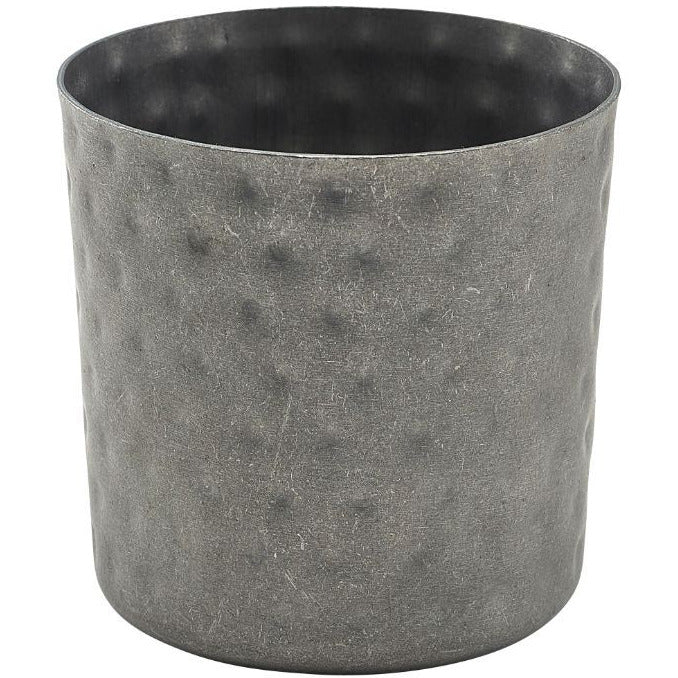 Vintage S/St. Serving Cup Hammered 8.5 x 8.5cm