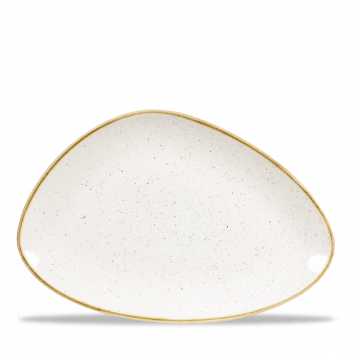 Stonecast Barley White Triangle Chefs Plate 12"X8" Box 6