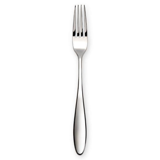 The Elia Serene Dessert Fork is forged in heavy gauge 18/10 stainless steel with a generously curved handle that fits neatly in the palm.