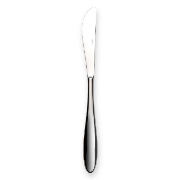 The Elia Serene Dessert Knife is forged in heavy gauge 18/10 stainless steel with a generously curved handle that fits neatly in the palm.