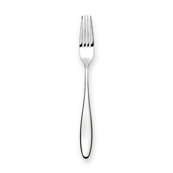 The Elia Serene Fruit Fork is forged in heavy gauge 18/10 stainless steel with a generously curved handle that fits neatly in the palm.