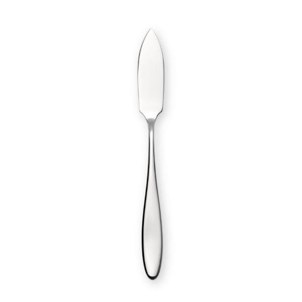The Elia Serene Fish Knife is forged in heavy gauge 18/10 stainless steel with a generously curved handle that fits neatly in the palm.