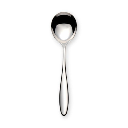 The Elia Serene Soup Spoon is forged in heavy gauge 18/10 stainless steel with a generously curved handle that fits neatly in the palm.