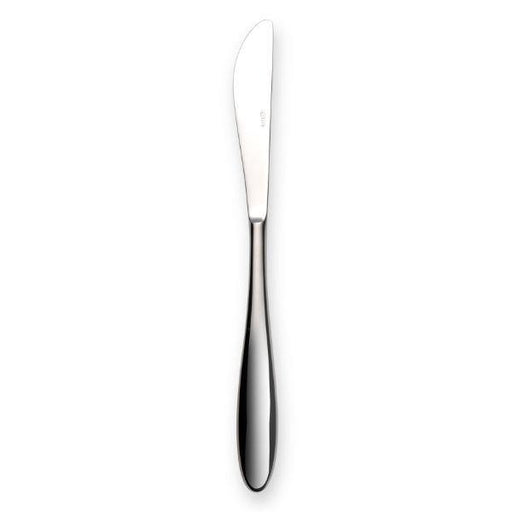 The Elia Serene Table Knife is forged in heavy gauge 18/10 stainless steel with a generously curved handle that fits neatly in the palm.