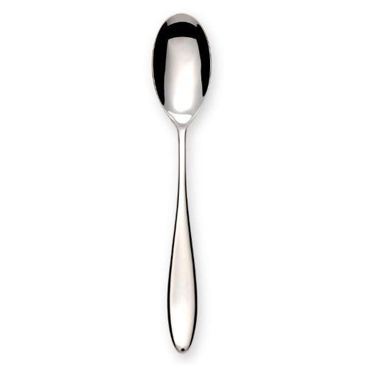 The Elia Serene Table Spoon is forged in heavy gauge 18/10 stainless steel with a generously curved handle that fits neatly in the palm.