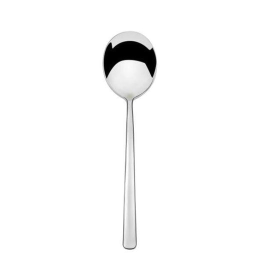 The Elia Stemme Soup Spoon is expertly forged and highly polished in 18/10 mirror finish Stainless Steel, Stemme will elevate any table setting with its timeless simplicity.
