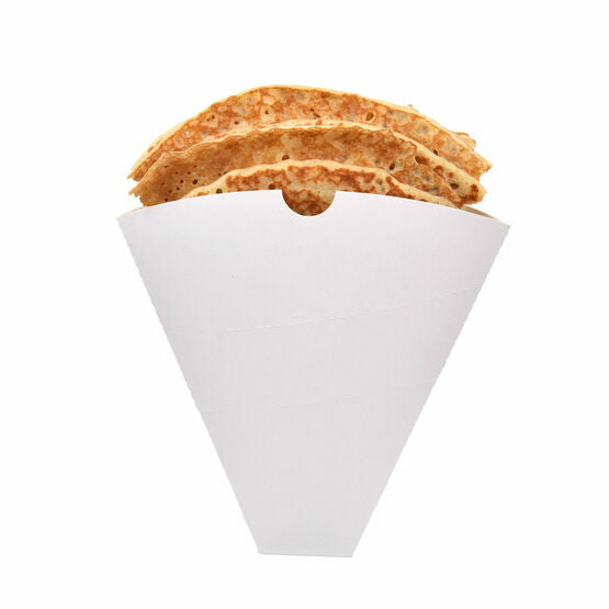 Crepe Cone Plain White (Pack 1000)