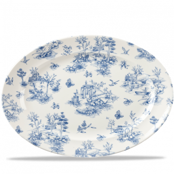 Toile Prague Classic Oval Plate 14.375" Box 6