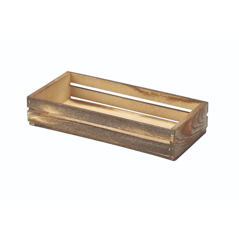 Wooden Crate Dark Rustic Finish 25 x 12 x 5cm