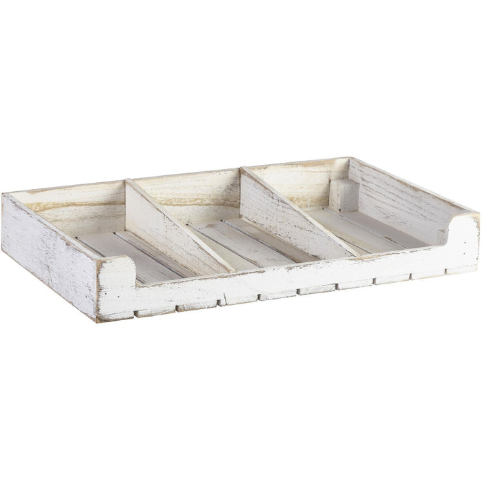 White Wash Wooden Display Crate