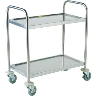 Fully Welded S/St. Trolley - 2 Shelves