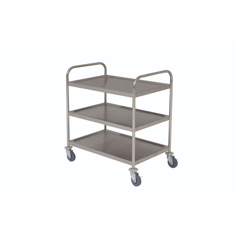 Fully Welded S/St. Trolley - 3 Shelves