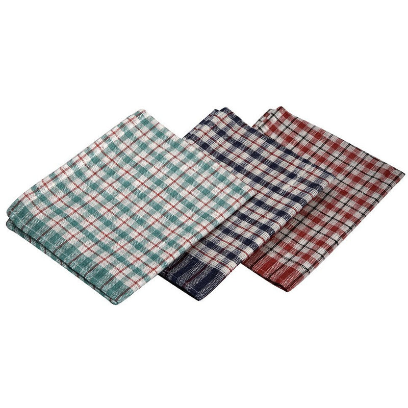 Mini Check T-Towel 43X68cm 10Pcs Mix Colours