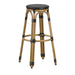 Round stacking bar stool which complements the Time side chair                          Bamboo look aluminium frame