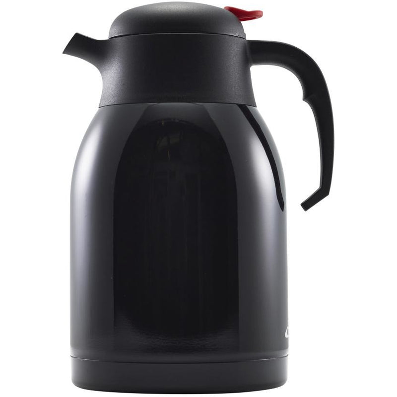 Black St/St Vacuum Push Button Jug 2L