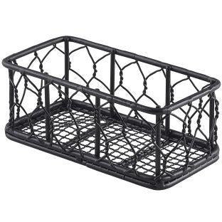 Rectangular Black Wire Basket 14 x 7 x 5.5cm
