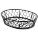 Oval Black Wire Basket 24 x 18 x 6cm