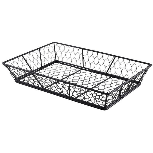 Rectangular Black Wire Basket 31.5 x 21.5 x 6cm