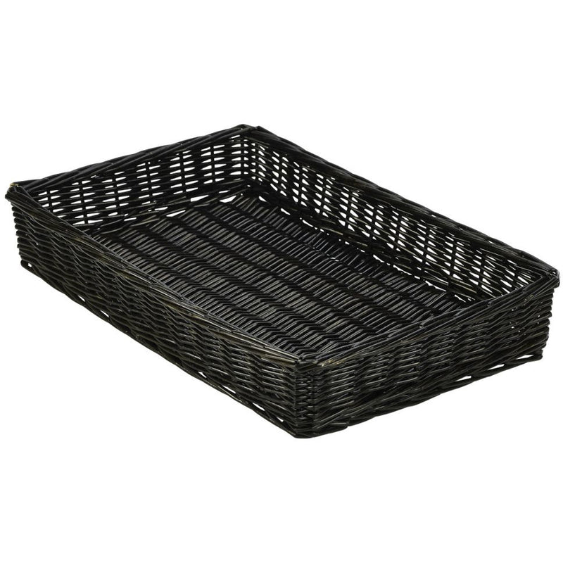 Wicker Display Basket Black 46X30X8cm