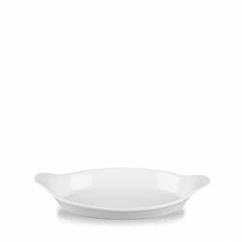 White Cookware  Medium Oval Eared Dish 11" Box 6