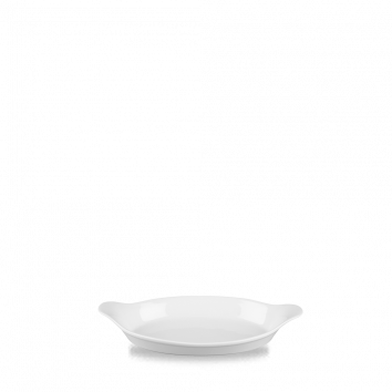 White Cookware  Small Oval Eared Dish 8"X4.75" Box 6