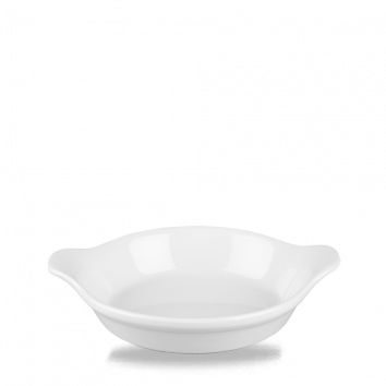 White Cookware  Small Round Eared Dish 6"X7" Box 6