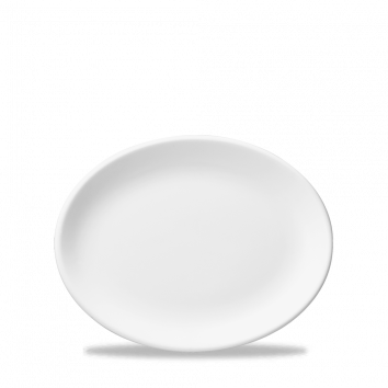 White  Oval Plate 10" Box 12