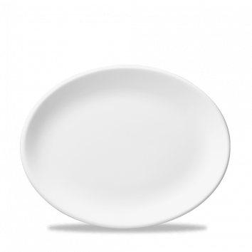 White  Oval Plate 12" Box 12