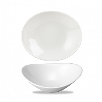 White Orbit Oval Bowl 8" Box 12